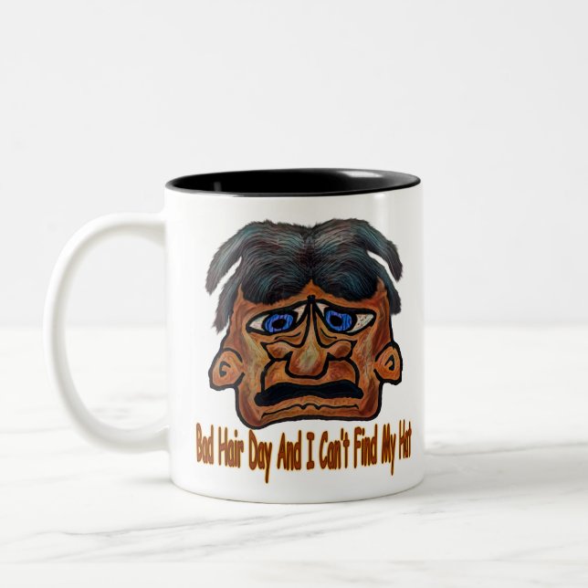 Caneca De Café Em Dois Tons Cabelo mau nenhum chapéu (Esquerda)