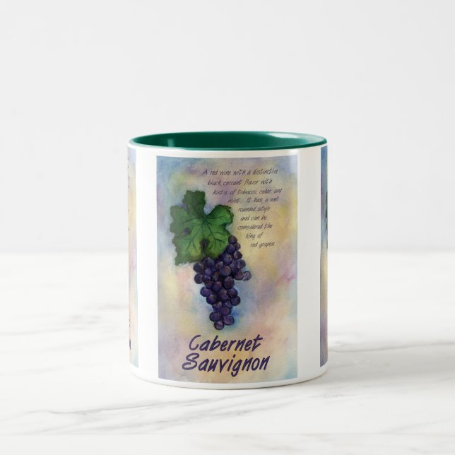 Caneca De Café Em Dois Tons Cabernet Sauvignon Wine Mug (Centro)
