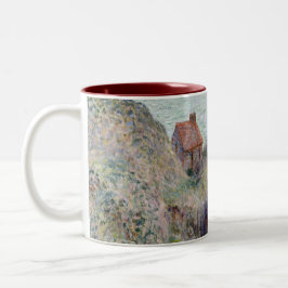 Caneca De Café Em Dois Tons Cabine da Alfândega de Claude Monet