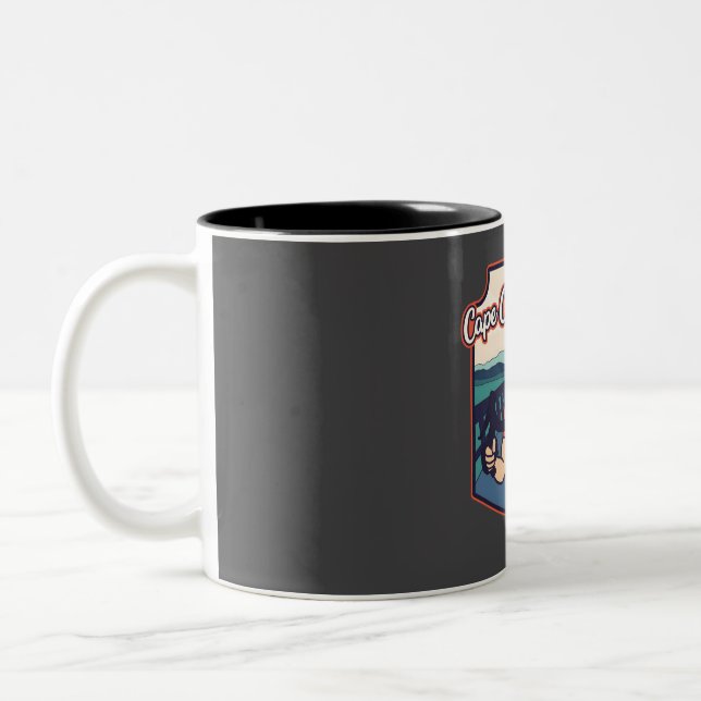 Caneca De Café Em Dois Tons Cabo Cod Rail Trail - Biker (Esquerda)