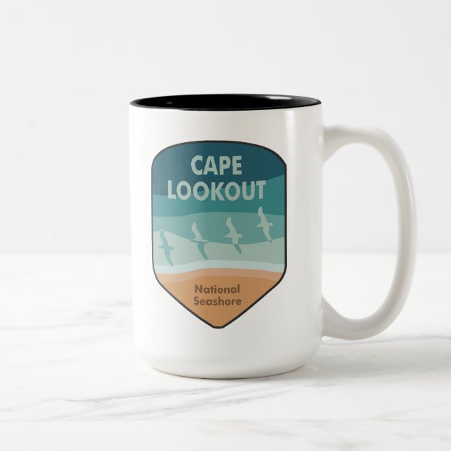 Caneca De Café Em Dois Tons Cabo Lookout National Seagulls (Direita)