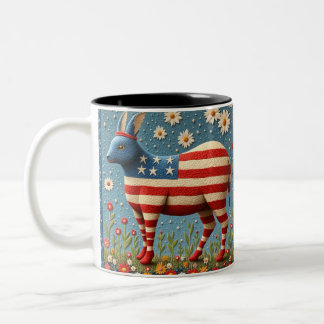 Caneca De Café Em Dois Tons cabra americana