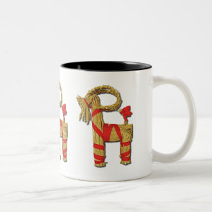 Caneca De Café Em Dois Tons Cabra de Yule do escandinavo