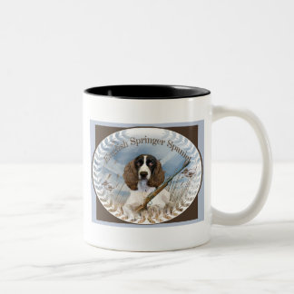 Caneca De Café Em Dois Tons Caça às cartas espanholas Springer