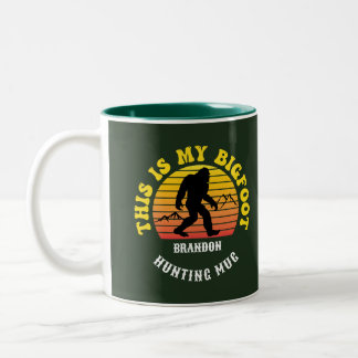 Caneca De Café Em Dois Tons Caça Funny Bigfoot