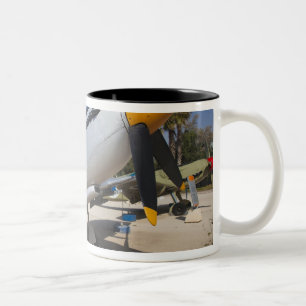 Caneca De Café Em Dois Tons Caça Spitfire de fabricação britânica