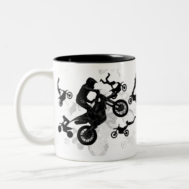 Caneca De Café Em Dois Tons Caçadores Extreme Motocross (Esquerda)