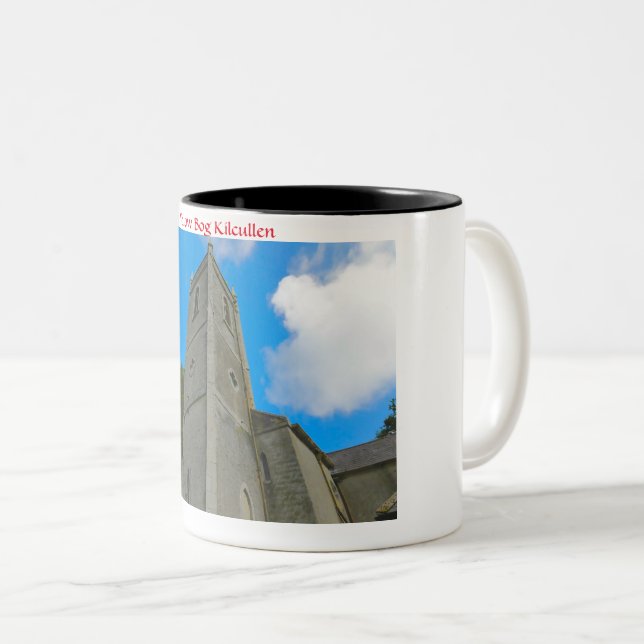 Caneca De Café Em Dois Tons Cachorro Amarelo Kilcullen , Kildare Coffee Mug (Frente Esquerda)