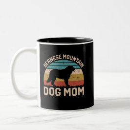 Caneca De Café Em Dois Tons Cachorro Bernese Mãe, Cachorro Bernês Mãe