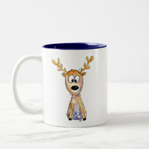 Caneca De Café Em Dois Tons Cachorro-Branco
