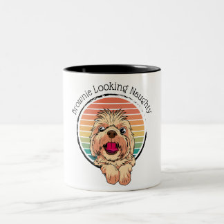 Caneca De Café Em Dois Tons Cachorro Brownie Parecendo Nojento