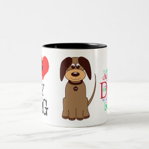 Caneca De Café Em Dois Tons Cachorro Castanho