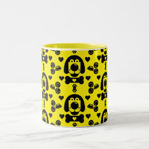 Caneca De Café Em Dois Tons Cachorro Considerado Padrão