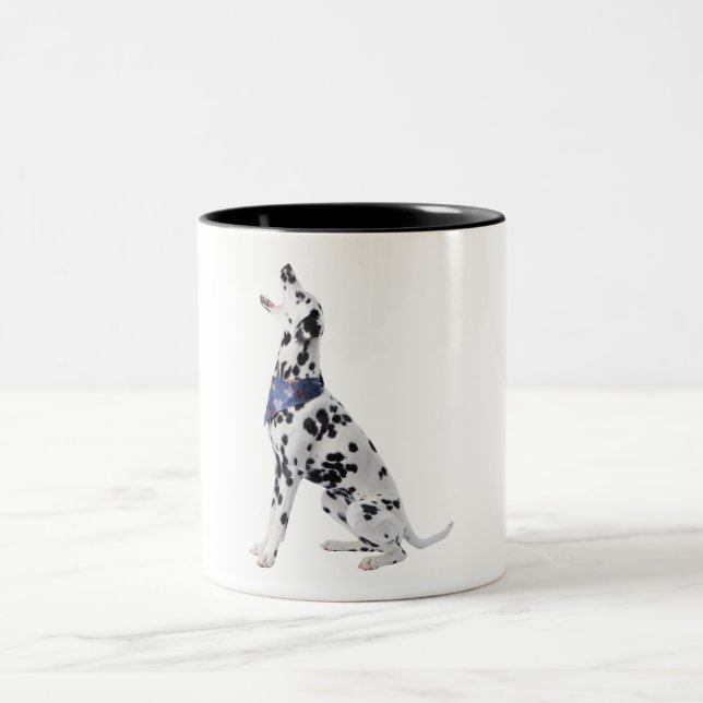Caneca De Café Em Dois Tons Cachorro Dalmático (Centro)