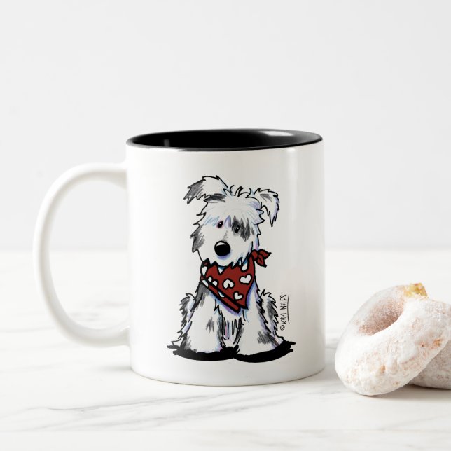 Caneca De Café Em Dois Tons Cachorro De Café De Duas Toneladas (Com Donut)