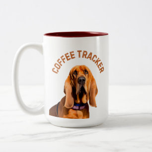 Caneca De Café Em Dois Tons Cachorro de Coffee Tracker Hound