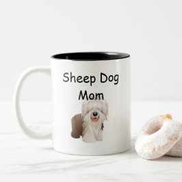 Caneca De Café Em Dois Tons Cachorro de Ovino Mamãe