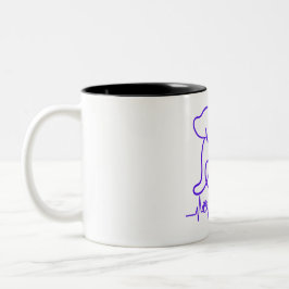 Caneca De Café Em Dois Tons Cachorro Dia de os namorados giro