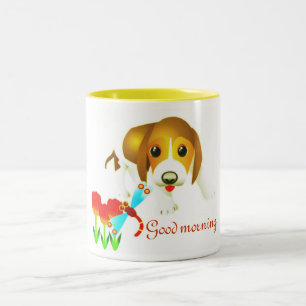 Caneca De Café Em Dois Tons Cachorro Doce