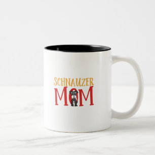 Caneca De Café Em Dois Tons Cachorro Engraçado Puppy Pet Owner Schnauzer Mãe