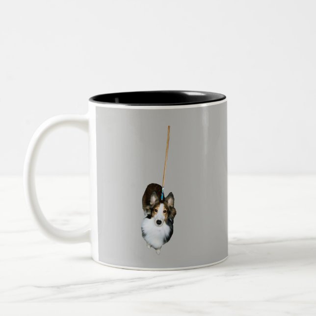 Caneca De Café Em Dois Tons Cachorro Esfregão (Esquerda)