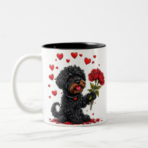 Caneca De Café Em Dois Tons Cachorro fofo do Dia dos Namorados