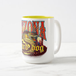 Caneca De Café Em Dois Tons Cachorro Guarda da Arizona Cobra