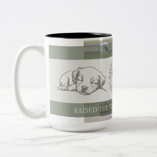 Caneca De Café Em Dois Tons Cachorro Holístico ou Cachorro Reprodutor