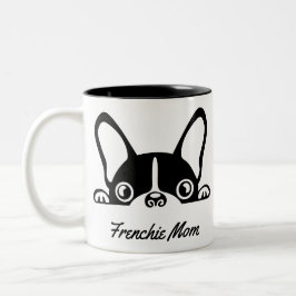 Caneca De Café Em Dois Tons Cachorro Mãe/Pai Francês Personalizável