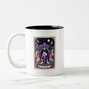 Caneca De Café Em Dois Tons Cachorro Mãe Tarot Coffee Mug
