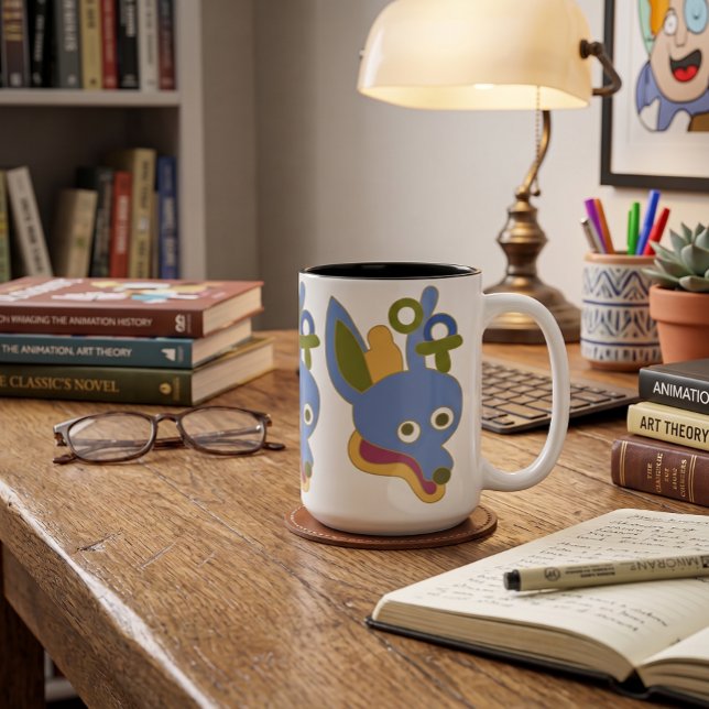 Caneca De Café Em Dois Tons Cachorro Maluco (Criador carregado)