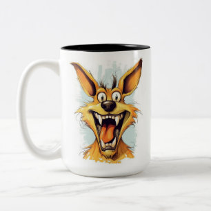 Caneca De Café Em Dois Tons Cachorro Monstro Engraçado: Homem Osso
