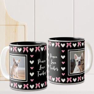 Caneca De Café Em Dois Tons Cachorro Passa Preto 2 Foto