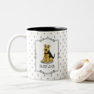 Caneca De Café Em Dois Tons Cachorro podre podre de galês - giro