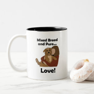Caneca De Café Em Dois Tons Cachorro SRD Raça Mista Amor Puro Aniversário do P
