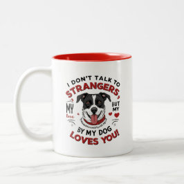 Caneca De Café Em Dois Tons Cachorro te ama