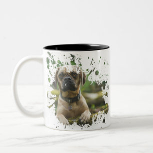 Caneca De Café Em Dois Tons Cachorro Trabalho de arte