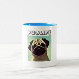 Caneca De Café Em Dois Tons Cachorros Clássicos O Cachorro Mais Adorável Pug M