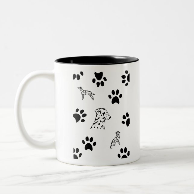 Caneca De Café Em Dois Tons Cachorros-de-cão-cachorrinho (Esquerda)
