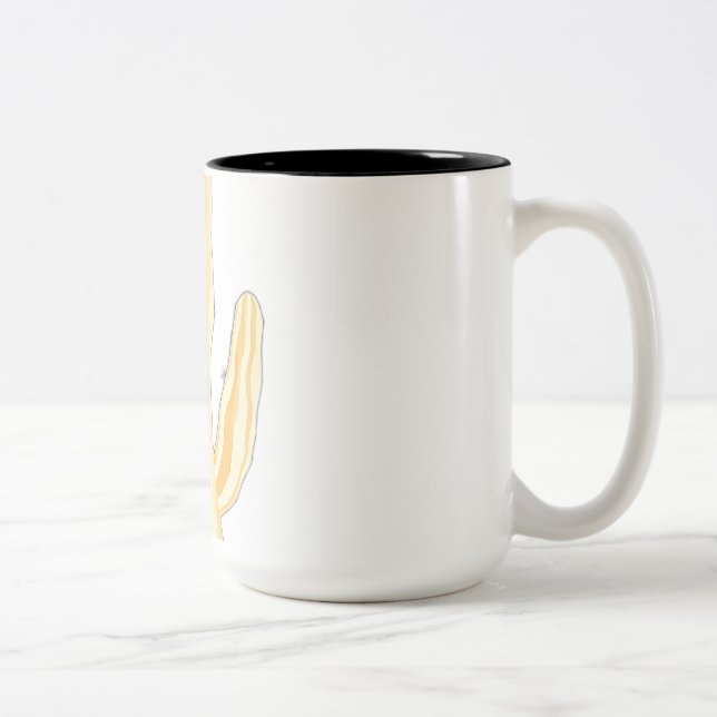 Caneca De Café Em Dois Tons Cacto Aquarela com brilho estrelado (Direita)