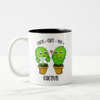 Caneca De Café Em Dois Tons Cactos + Cact-You= Namorados de Casais Cuecas Cact