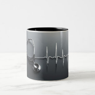 Caneca De Café Em Dois Tons Cada gole mantém o coração batendo