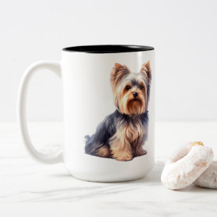 Caneca De Café Em Dois Tons Cada Refeição Que Você Faz Engraçado Yorkie Yorksh