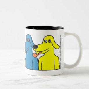 CANECA DE CAFÉ EM DOIS TONS CÃES $14,95 DE BUBBLE-PIPE