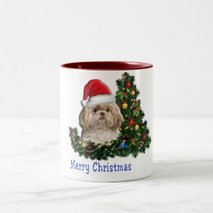 Caneca De Café Em Dois Tons Cães Feliz Natal