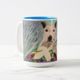 Caneca De Café Em Dois Tons Cães-piquenique