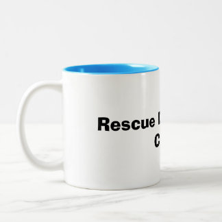 Caneca De Café Em Dois Tons Cães Resgatados e Café animal presente para amante