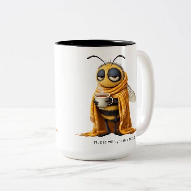 Caneca De Café Em Dois Tons Café Abelha (Frente Esquerda)