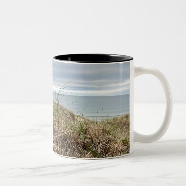 Caneca De Café Em Dois Tons Café Bluff da Ilha Block e Tea Mug (Direita)