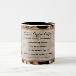 Caneca De Café Em Dois Tons Café Café Café Café 11 oz mug, Preto